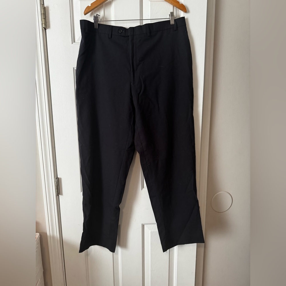 Lauren Ralph Lauren Total Comfort 100% Wool Dress Pants 38x32 Black